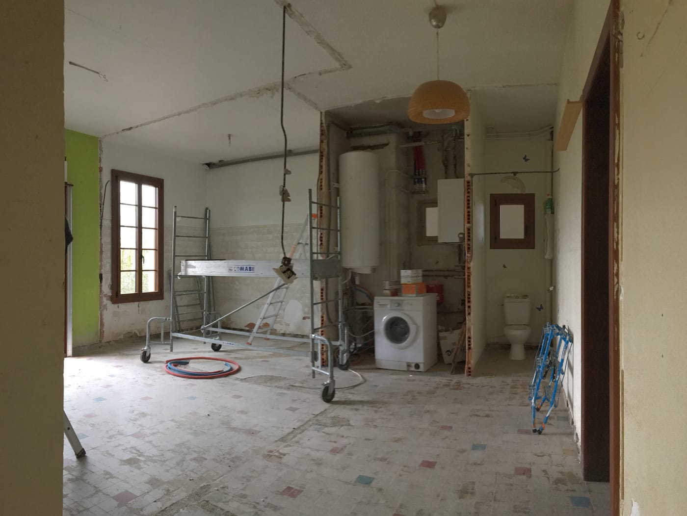 Maison de famille — le rez-de-chaussée — avant ou pendant les travaux